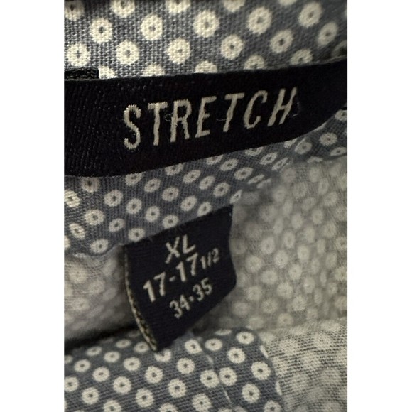 Ben Sherman Mens Shirt XL Stretch Blue Spotted Designer Casual Button Down Style - Picture 5 of 7